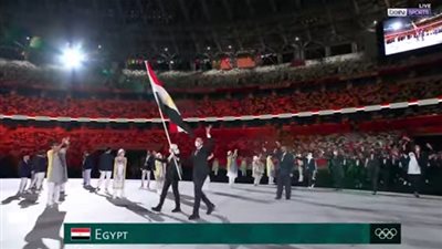 شاهد.. بعثة مصر في طابور عرض حفل افتتاح أولمبياد طوكيو 2020