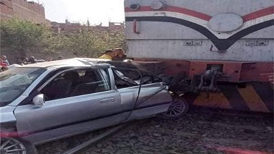 مصرع ثلاثة أشخاص في حادث تصادم قطار بالدقهلية