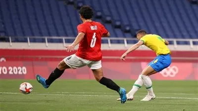 الشوط الاول.. منتخب مصر الأولمبي يتأخر بهدف أمام البرازيل في أولمبياد طوكيو