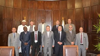 رئيس جامعة الإسكندرية يبحث مع  وفد جامعة أنجامينا بتشاد تطوير الفرع 