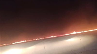عاجل.. اندلاع حريق هائل بالطريق الإقليمي