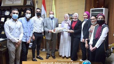 رئيس جامعة بني سويف يستقبل اتحاد طلاب كلية العلاج الطبيعي