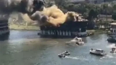 لجنة وزارية لمتابعة حريق أحد المطاعم النيلية العائمة 