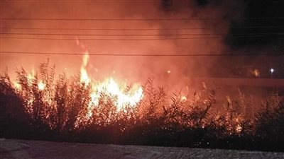 اندلاع حريق داخل معبد بتاح في البدرشين بالجيزة