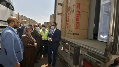 محافظ الدقهلية يتابع قافلة الخير لصندوق تحيا مصر 