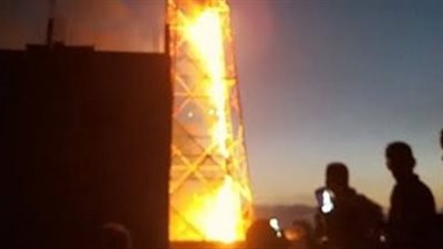 النيابة تتحفظ على كاميرات المراقبة في حريق تقوية شبكة محمول بالمعادي