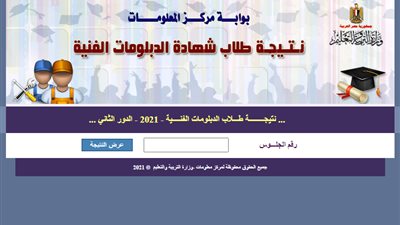 نتيجة الدبلومات الفنية 2021 الدور الثاني عبر بوابة مركز المعلومات التابعة لوزارة التعليم العالي