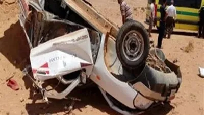 مصرع أب ونجله وإصابة آخر بحادث مروع بطريق 'بورسعيد-إسماعيلية'