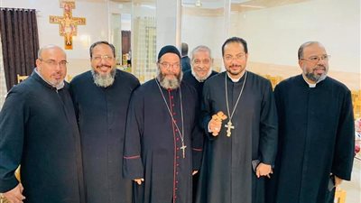 مطران أبو قرقاص يستقبل الأنبا باخوم بالإيبارشية