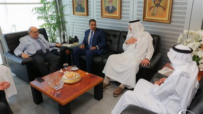 مصطفى الفقي يستقبل أمين عام دارة الملك عبد العزيز والسفير السعودي بالقاهرة 
