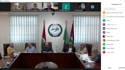 رئيس جامعة الفيوم يشارك في اجتماع رؤساء ومديري المجالس التابعة لاتحاد الجامعات العربية