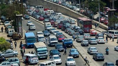 كثافات مرورية متحركة فى القاهرة والجيزة