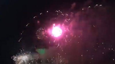 الالعاب النارية تزين سماء جازان بمناسبة اليوم الوطني ٩١