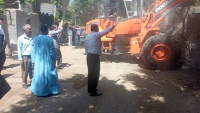  إزالة 50 حالة تعد بالبناء على أملاك الدولة بالمنيا   