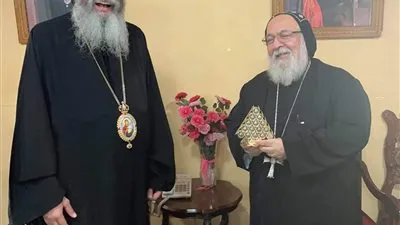 المطران مار تاوفيلوس جورج يستقبل مطران الكرسي الأورشليمي