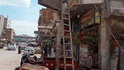 حملة مكبرة لإزالة الإشغالات بشوارع المنصورة (صور)