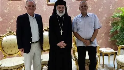 الأنبا باسيليوس يستقبل مسؤول أخوية السجون العالمية بالشرق الأوسط وشمال أفريقيا 
