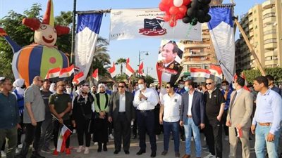 مسيرة رياضية في شبين الكوم بالمنوفية احتفالاً بذكرى انتصار أكتوبر المجيد