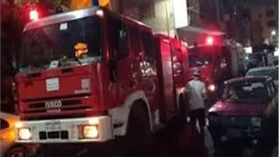 حريق بمحل سوبرماركت بشارع البوستة في الفيوم 