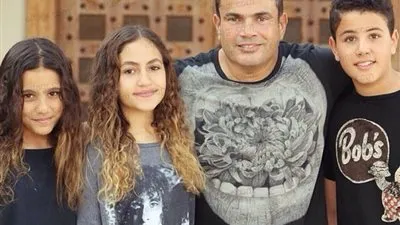 هكذا احتفل أبناء عمرو دياب بعيد ميلاده