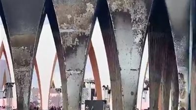 بالصور.. آثار حريق مقر مهرجان الجونة قبل انطلاقة بساعات