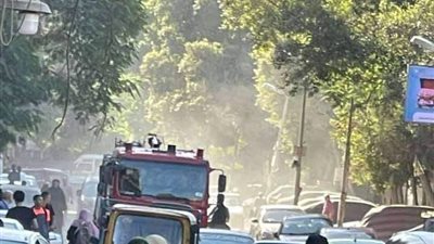 ننشر الصور الأولى لحريق داخل محل حلويات شهير في المعادي 