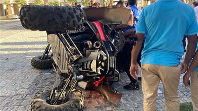 عاجل.. انقلاب سيارة بشرى بطريق الجونة 