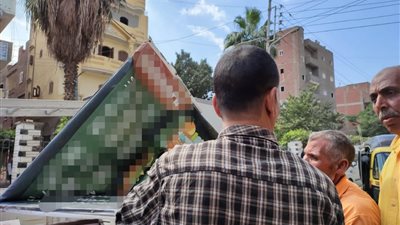 استمرار حملات إزالة الإعلانات العشوائية بالدقهلية (صور) 