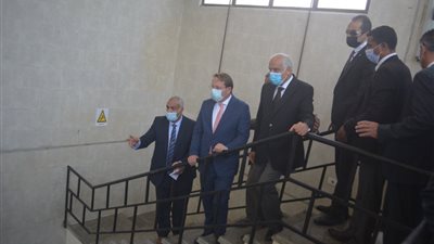 محافظ الجيزة يفتتح أعمال انشاء خزان المياه الأرضي بالبراجيل