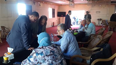 إبراهيم أبو كيلة يدلي بصوته في انتخابات مجلس نادي الصحفيين النهري