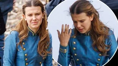 ميلي بوبي براون تظهر في لقطات جديدة من تصوير Enola Holmes 2