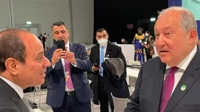 عاجل.. السيسي يلتقي رئيس أرمينيا في جلاسجو