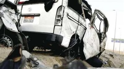 مصرع 4 وإصابة 11.. النيابة تعاين موقع حادث الطريق الأوسطي