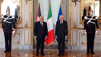 رئيس الوزراء الإيطالي يلتقي برئيس دولة فلسطين