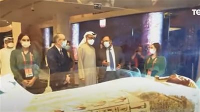 شاهد.. تفاصيل جولة ولي عهد أبوظبي للجناح المصري بمعرض إكسبو