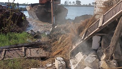 إزالة 10 حالات تعد على أملاك الدولة في كفر الشيخ