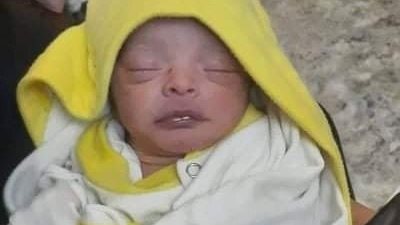 سيدة وابنتها تلقيان طفلة رضيعة دون ملابس بإحدى جناين الفيوم (فيديو)