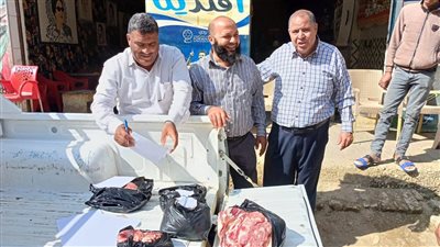 ضبط 612 كجم من اللحوم المخالفة للاشتراطات الصحية بالفيوم (صور)