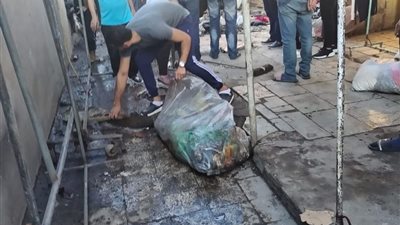 انفجار أنبوبة بمحل مكوجي بسوق البالة في بورسعيد وإصابة صاحبه (صور)