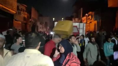 حريق هائل بمعرض تجارى بمدينة طهطا فى سوهاج