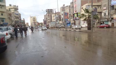 هطول الأمطار على محافظة الفيوم لليوم الثاني