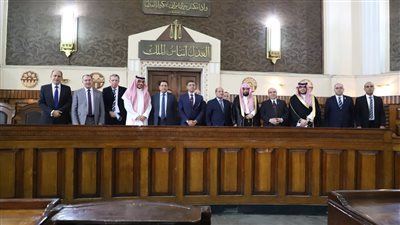 رئيس محكمة النقض يستقبل وفد قضائي سعودي