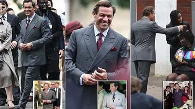 دومنيك ويست يظهر في لقطات جديدة من تصوير The Crown