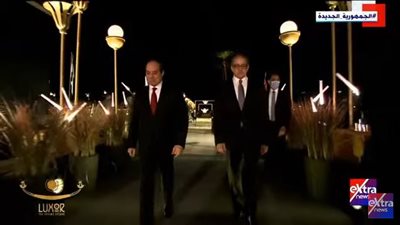 عاجل.. وصول الرئيس السيسي للمشاركة باحتفالية طريق الكباش 