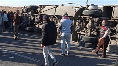 قرار من النيابة بشأن حادث انقلاب ميكروباص بالطريق الإقليمي بالقليوبية 