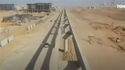 شاهد.. تصوير جوي لأعمال تنفيذ مونوريل العاصمة الإدارية الجديدة