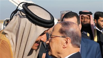 عون: أمير قطر حريص على مساعدة لبنان للخروج من أزماته