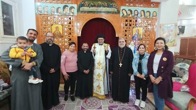 نيافة الأنبا بشارة يترأس احتفال عيد الحبل بلا دنس بكنيسة طنطاوي