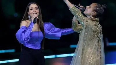 بلقيس تدخل العالمية بدويتو غنائي مع أليشيا كيز في دبي 