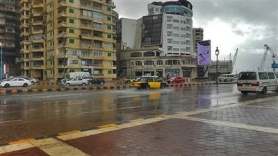  تجدد تساقط الأمطار المتوسطة في الإسكندرية